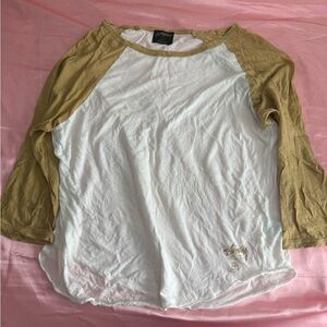 Semi-sheer half sleeve top. Very soft